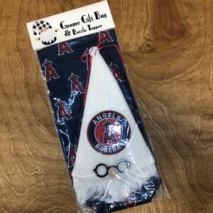 Gnome Gift Bag Bottle Topper LA Angels Baseball Blue MLB Sports Wine Halo